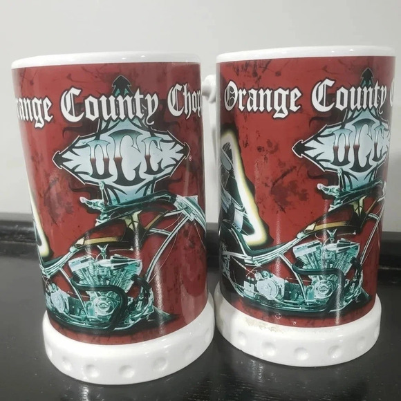 2006 Orange County Choppers Inc.Set of 2 Tall Beer Mugs. - Picture 2 of 14